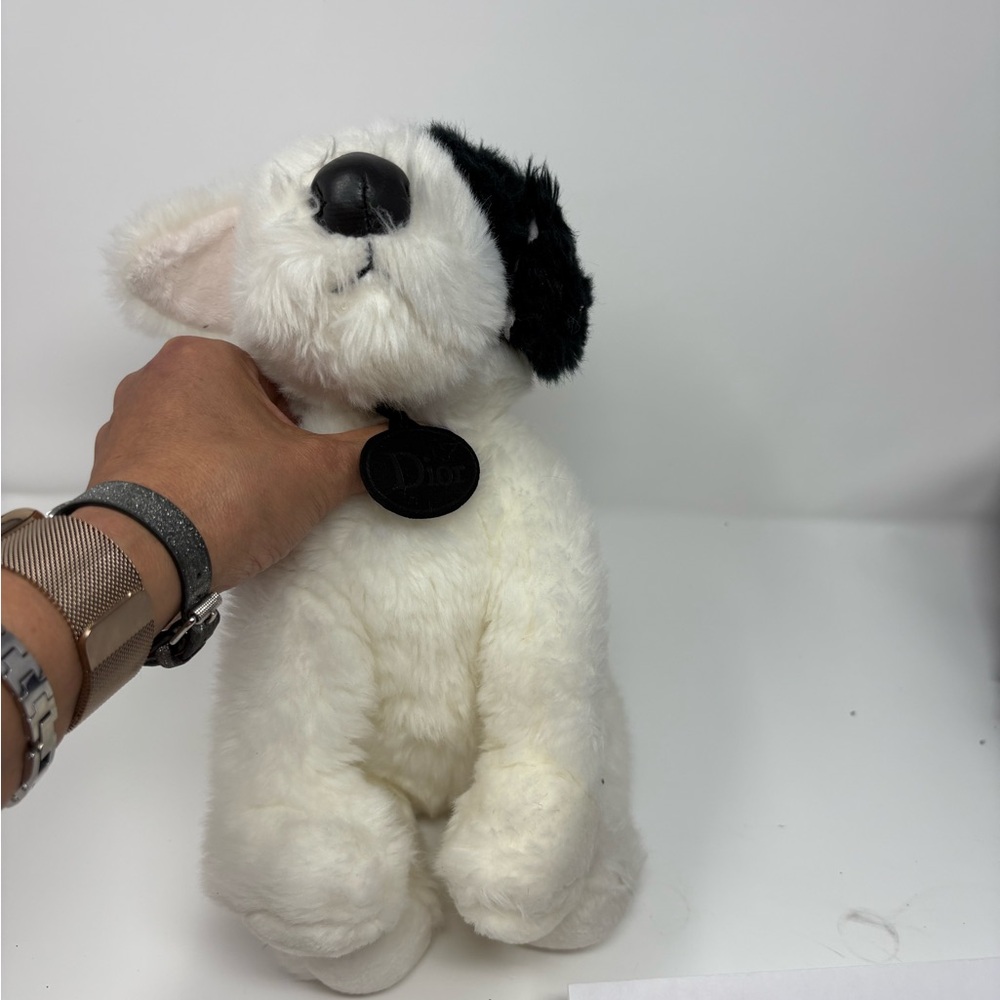 Baby Dior White Plush Toy with Black Ear – Luxury Collectible